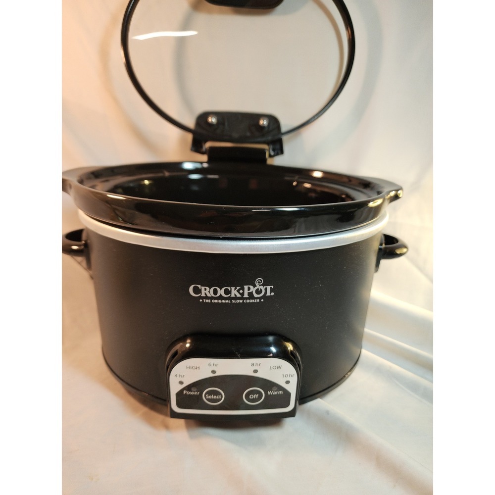 Crock-Pot The Original Slow Cooker Black Programmable Oval Hinged Lid 4-10 Hr - Picture 2 of 9